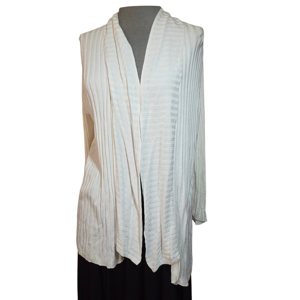 Cream Open Front Cardigan Sweater Size XL